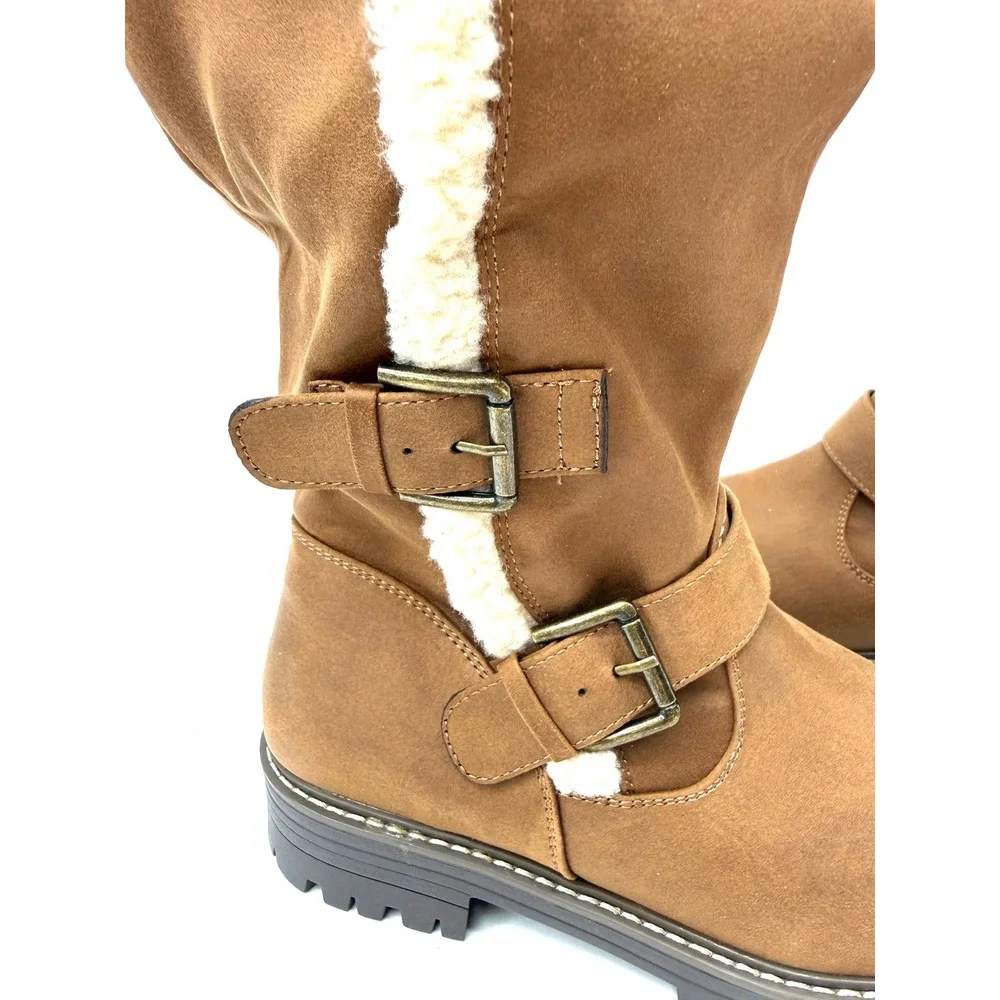 Cliffs by White Mountain Women's Merritt Tall Boots Brown Size 7W NWT/BOX